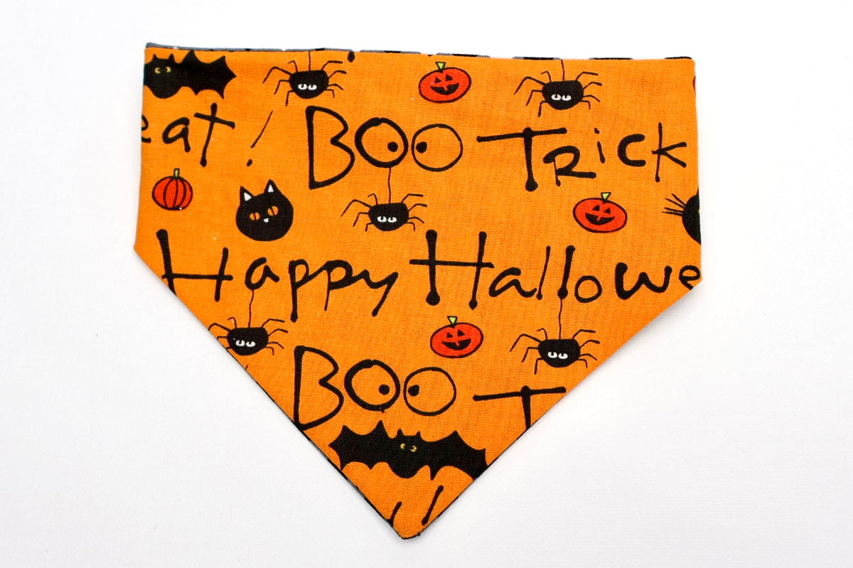 Orange Trick or Treat – Reversible Pet Bandana