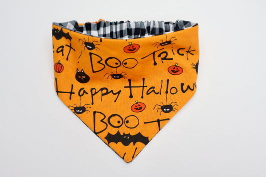 Orange Trick or Treat – Reversible Pet Bandana